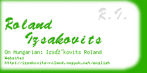 roland izsakovits business card